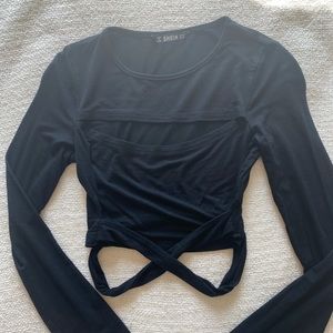Black shein crop top
